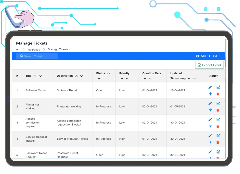Manage Ticket