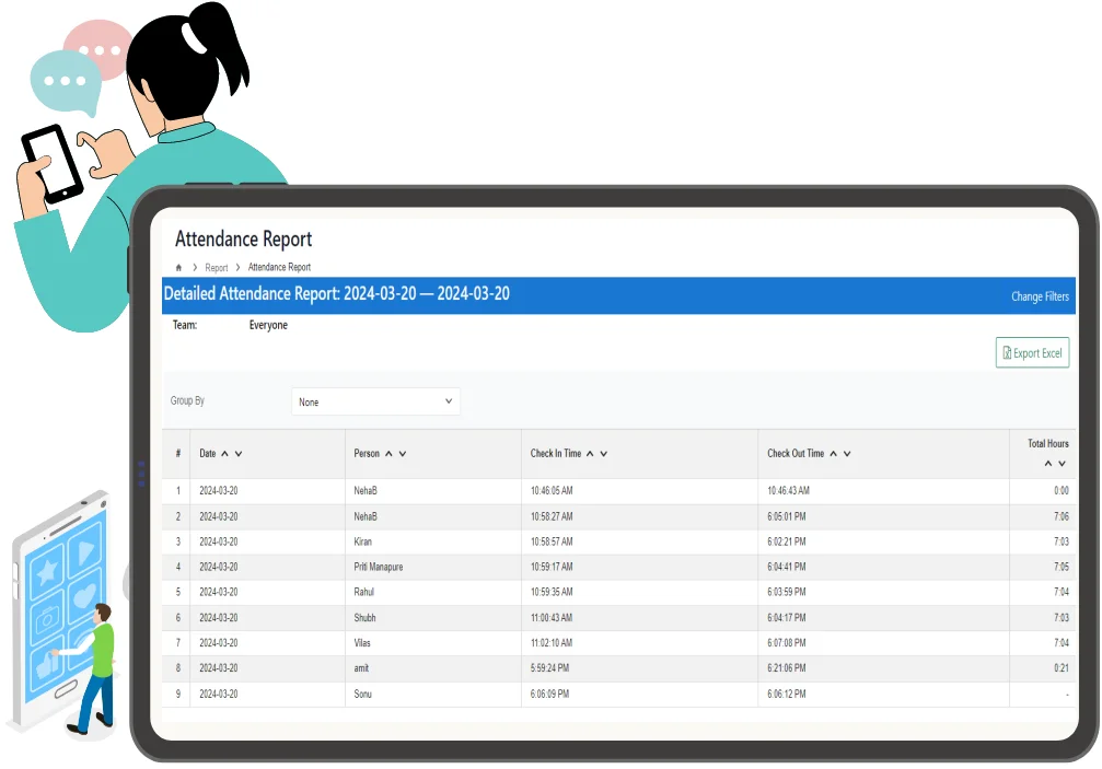 Automated  time tracking