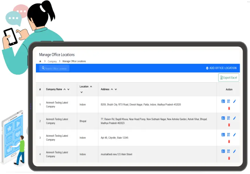Manage Office locations That Record location