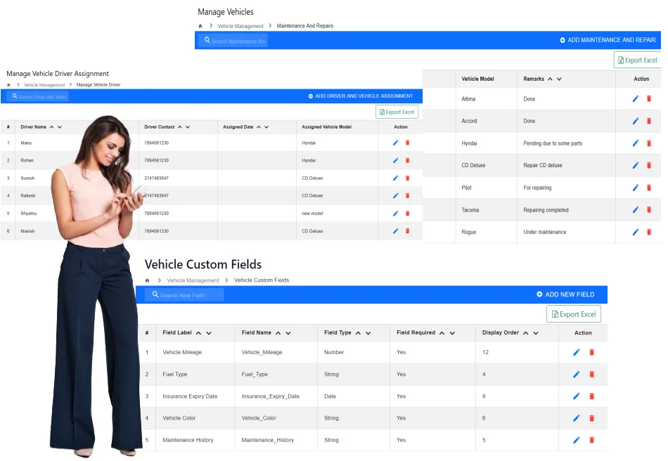 Vehicle Management Dashboard SaaS Vehicle Management Software Dashboard - HRMSJoy